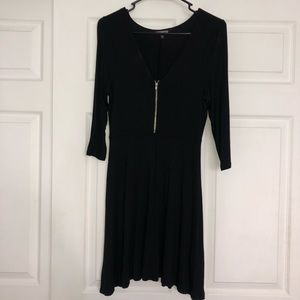 Black dress with front zipper!
